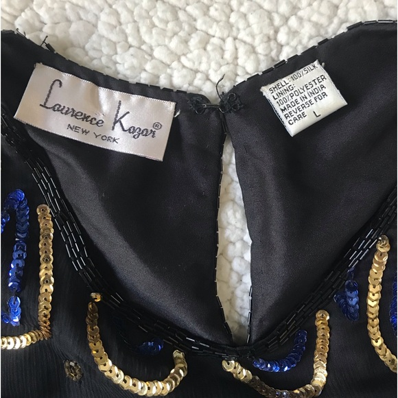 Lawrence Kazar Sequins & Beads, size Large;EUC (no damage, no missing sequins) - Picture 3 of 3